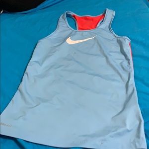 Nike blue and red skin toght tank top